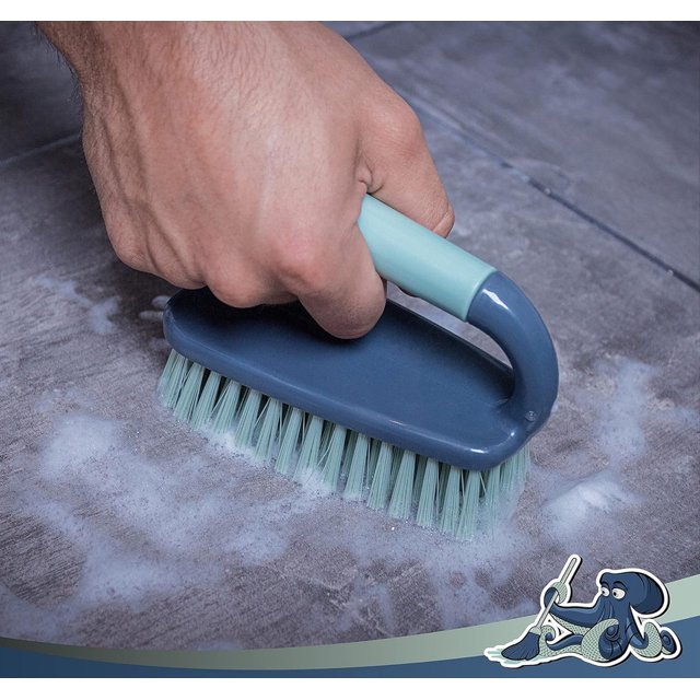 Scrub Brush, Shower Cleaning Brush, Comfort Grip & Stiff Flexible Bristles, Ideal for Cleaning Bathroom, Shower, Kitchen