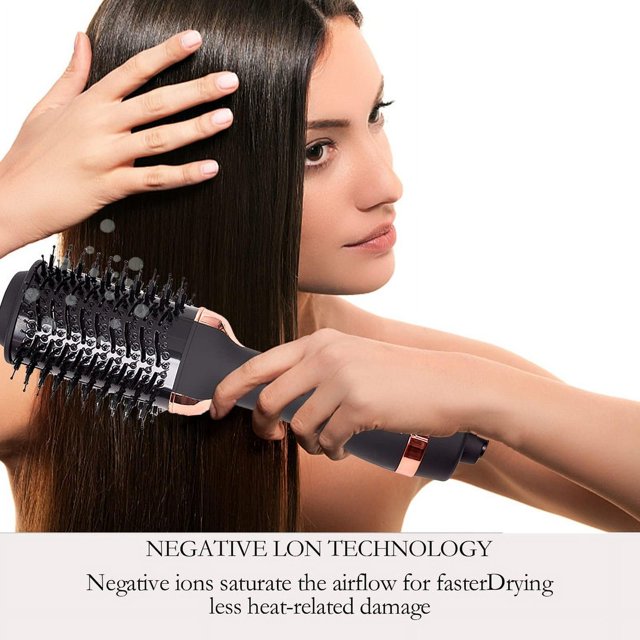 Hair Dryer Brush - 5 in 1 Hot Air Brush with Negative Ion, Professional Blow Dryer Brush for Home