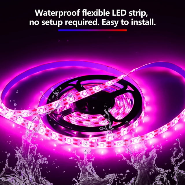 3 Pcs Grow Strip Lights for Indoor Plant, 16.4ft Full Spectrum LED Grow Light Flexible Plant Light Strips for Greenhouse Hydroponics Succulent Flower Vegetable