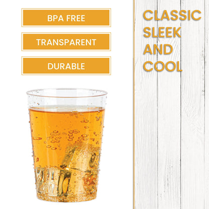 Impresserve 10 oz Clear Plastic Cups, BPA-Free Tumblers for Events & Everyday Use, 100 Count