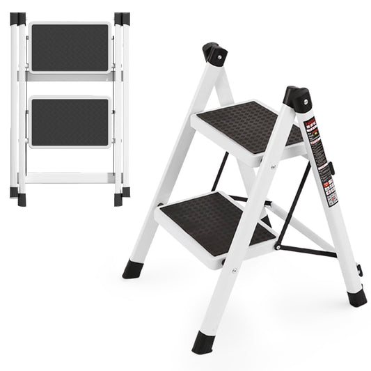 2 Step Ladder,Folding Step Stool for Adults