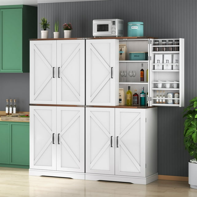 Nifamembo Pantry Cabinet,70.8" Freestanding Tall Cupboard Storage Cabinet with a Drawer, 4 Adjustable Shelves for Living Room, Kitchen