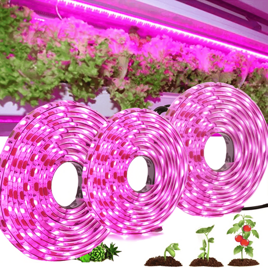 3 Pcs Grow Strip Lights for Indoor Plant, 16.4ft Full Spectrum LED Grow Light Flexible Plant Light Strips for Greenhouse Hydroponics Succulent Flower Vegetable