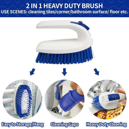 Kitchen Scrub Brush with Ergonomic Handle, Deep Cleaning Brushes with Hanging Hole, Bottle Brush, Grout Brush, Groove Gap Brush, Bathroom Brush