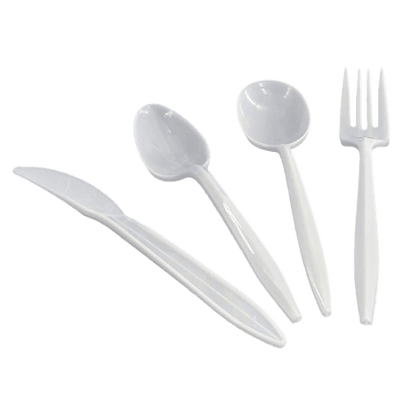 Impresserve White Disposable Plastic Forks - 400 Count