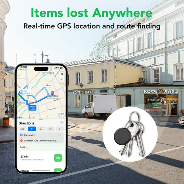 Find My Locator Find Anti-loss Device Global Remote Tracking, Only Applicable To iOS, Elderly Children Pet Positioning Tracker Anti-lost, 4 Pack Black