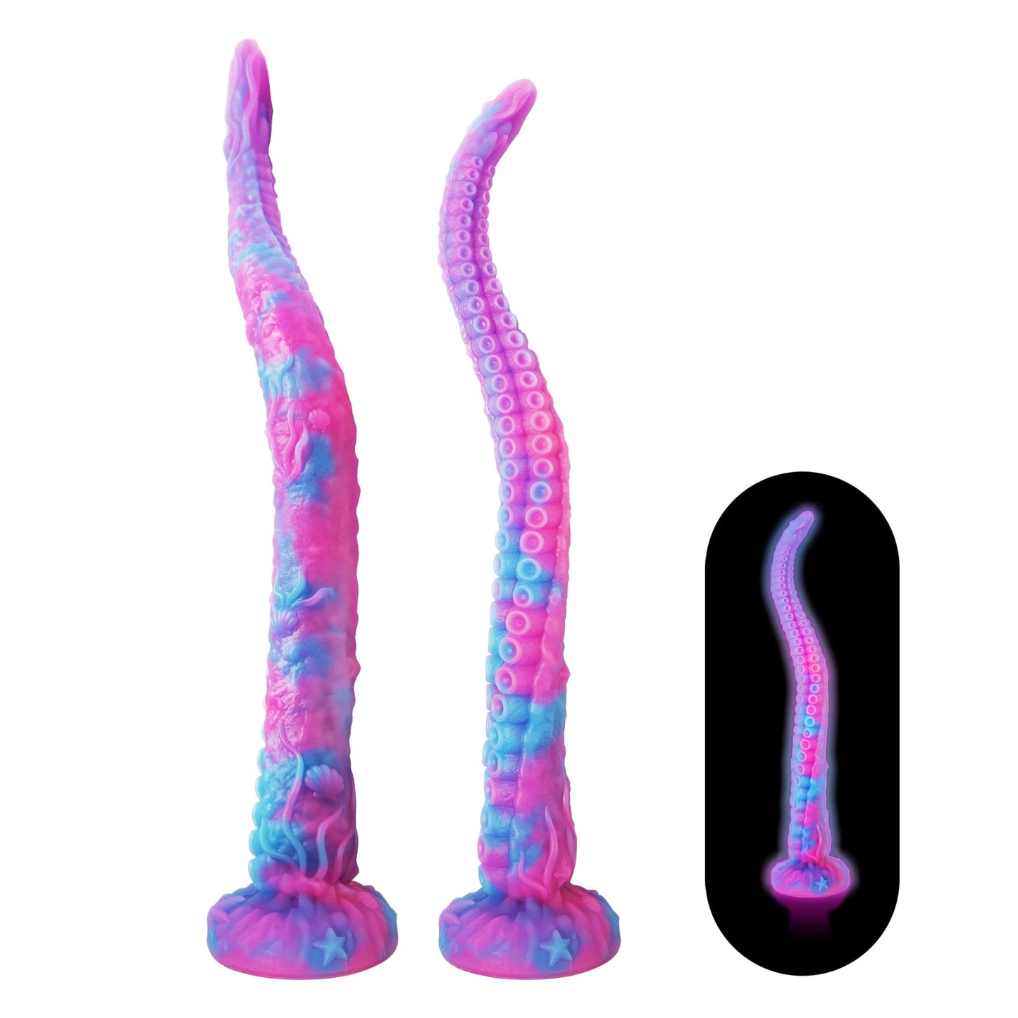 Adult Sex Toys Dildos Sex Toys 17.7 inch Huge Tentacle Adult Toy, Glowing Sucking Octopus Silicone Dildos with Strong Suction Cup, G Spot Stimulator Sex Toy for Women Pleasure Hands-Free Play