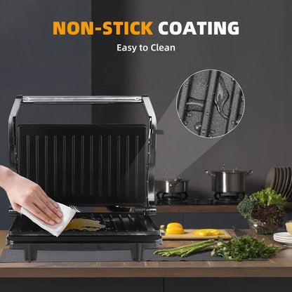 Panini Press Grill,Non-Stick Coated Plates Sandwich Maker