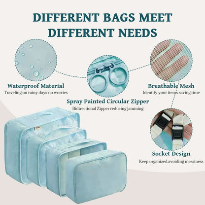 Packing Cubes for Travel, Compression Bags for Travel, Travel Pouch Set for Packing Women Men