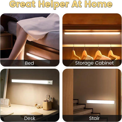 6 Pack Light Closet,Sticky Lamps Sensor Cabinet Light,Closet Lighting Three Modes,Dimmable Under Counter Lights,Closet Lights Wireless for Stairs Bedroom Kitchen,White 11.81 x 0.78 inches