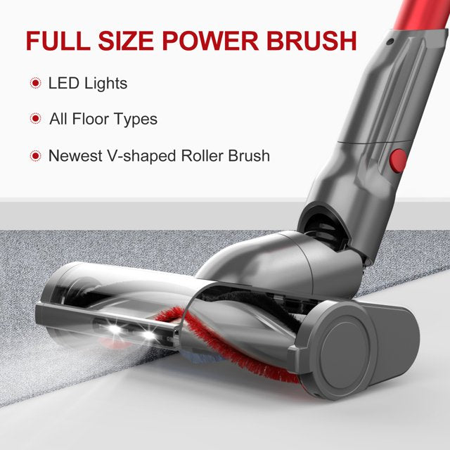 ONSON Cordless Vacuum Cleaner, EV696 Pro Handheld Stick Vacuum for Hardwood Floor Pet Hair