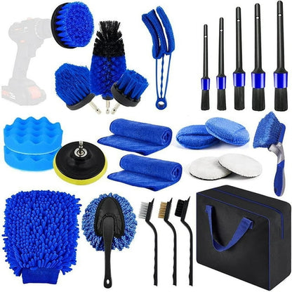 AOMBOO 27Pcs Car Detailing Kit Interior Cleaner, Detailing Brushes Car Cleaning Kit for Wheel, Dashboard, Air Vent