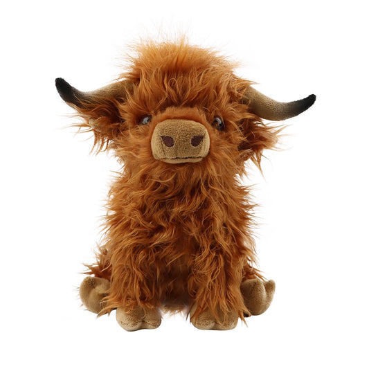 Cute Scottish Highland Cattle Plush Baby Cow Stuffed Animal Toy