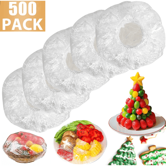 Elastic Food Storage Covers,500Pcs Fresh Keeping Bags,for Kitchen Bowl,Plate or Fruit