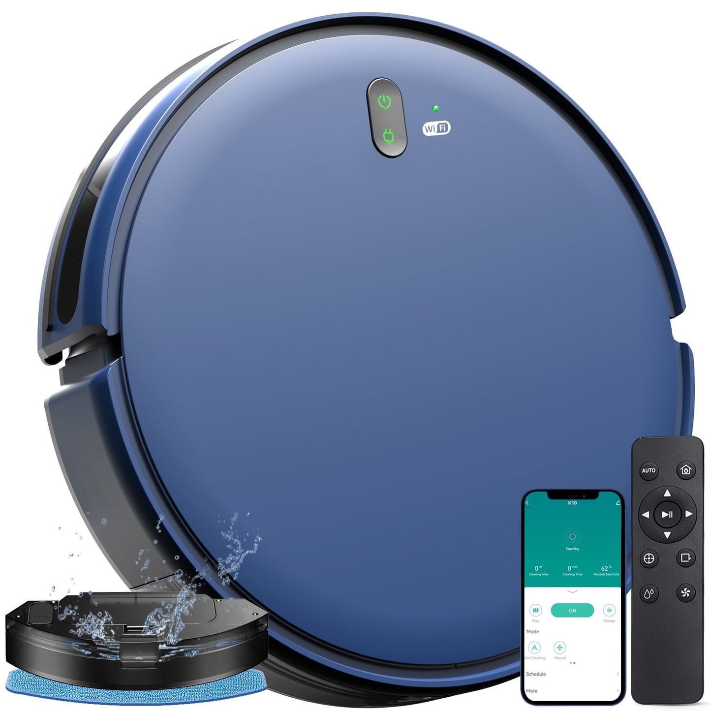 GOOVI Robot Vacuum Cleaner,2 in 1 Robot Vacumm Mop Combo, With Alexa/WiFi/App Connection,for Pet Hair, Hard Floor