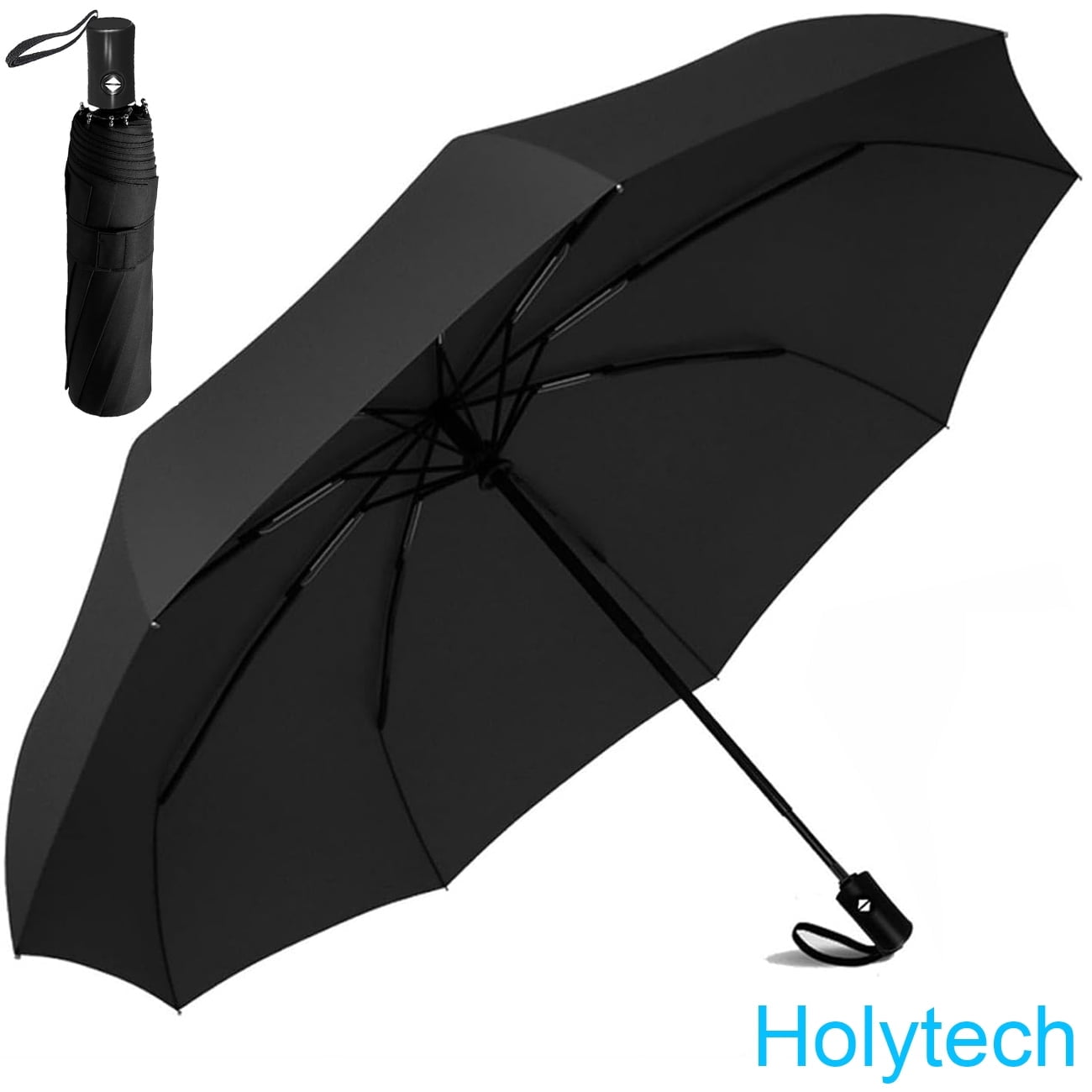 Holytech Windproof Travel Compact Umbrella-Automatic Umbrellas for Rain-Compact Folding Umbrella, Travel Umbrella Compact, Small Portable Windproof Umbrellas for Men Women Teenage