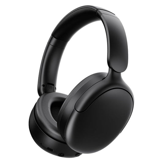 Hybrid Active Noise Cancelling -45dB, Bluetooth Headphones 5.4, 50H Playtime Earbuds, Clear Call with 4 Mics, Bass Boosted by 90%, Comfort Fit Over Ear Headphones for Travel Home Office PC Black