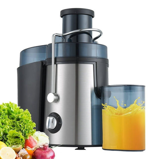 Kailwokk Juicer Machines, 400W Centrifugal Juice Extractor with Wide Mouth 3” Feed Chute for Fruit Vegetable with 3-Speed Setting, Easy to Clean, Black