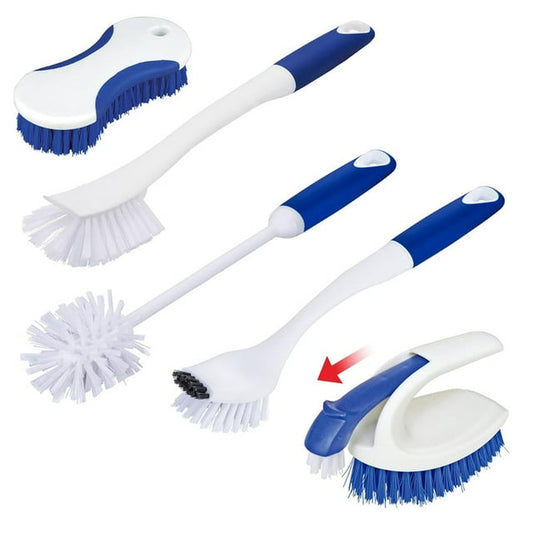 Kitchen Scrub Brush with Ergonomic Handle, Deep Cleaning Brushes with Hanging Hole, Bottle Brush, Grout Brush, Groove Gap Brush, Bathroom Brush