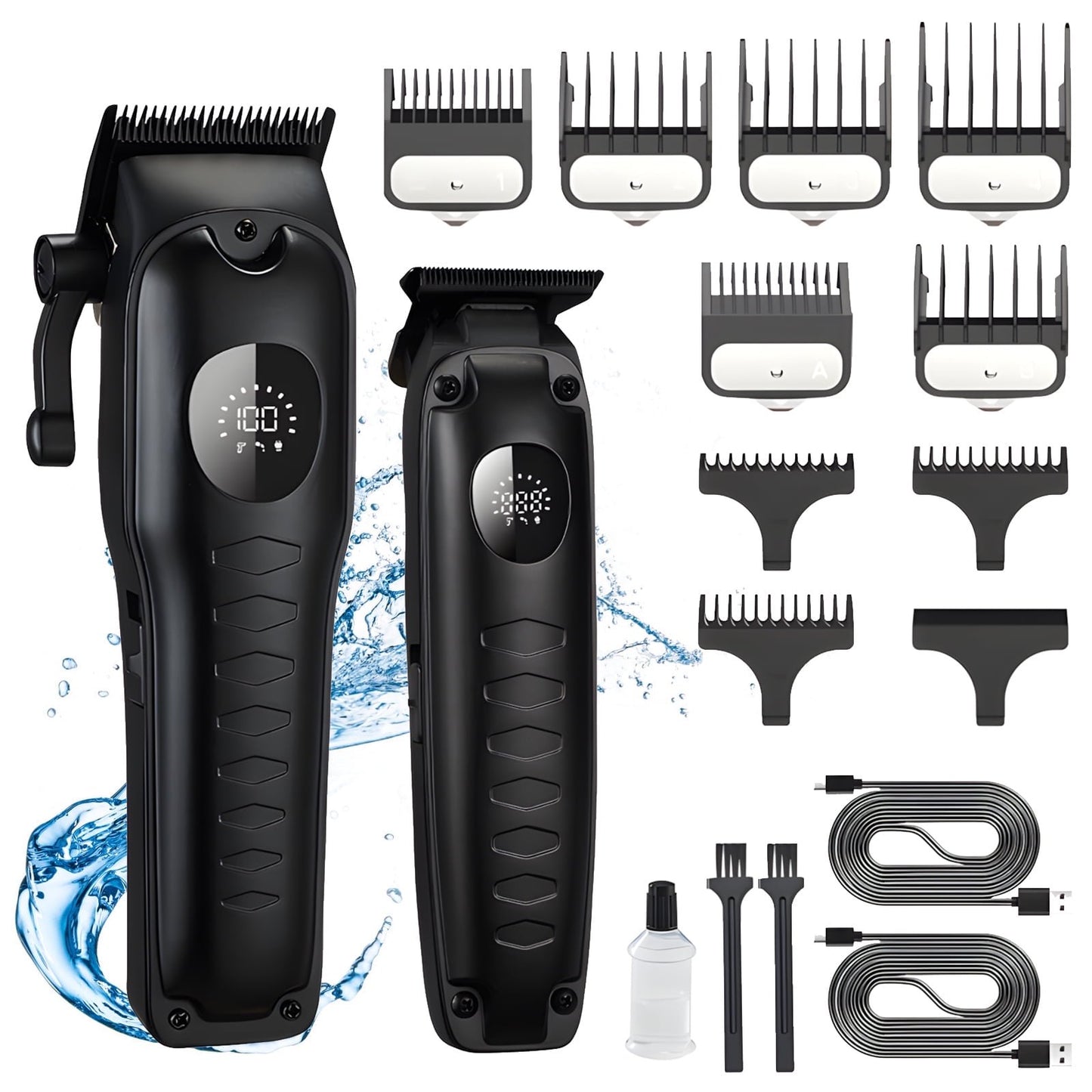 Professional Hair Clippers for Men- Mens Clippers and Grooming Set, Barber Clippers Set