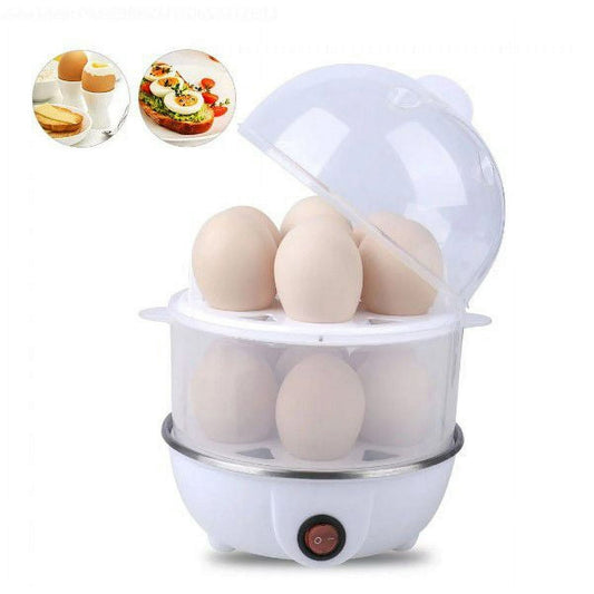 SUGARDAY Egg Cooker with Auto Off Rapid Egg Boiler Electric 14 Egg Capacity Hard Boiled Egg Cooker Microwave White