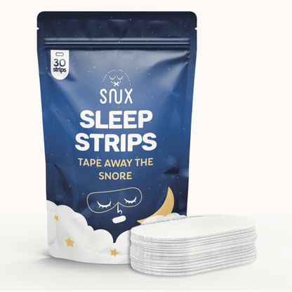 Snux Premium Mouth Tape for Sleeping and Nasal Breathing - 30 White Sleep Strips - Anti Snoring