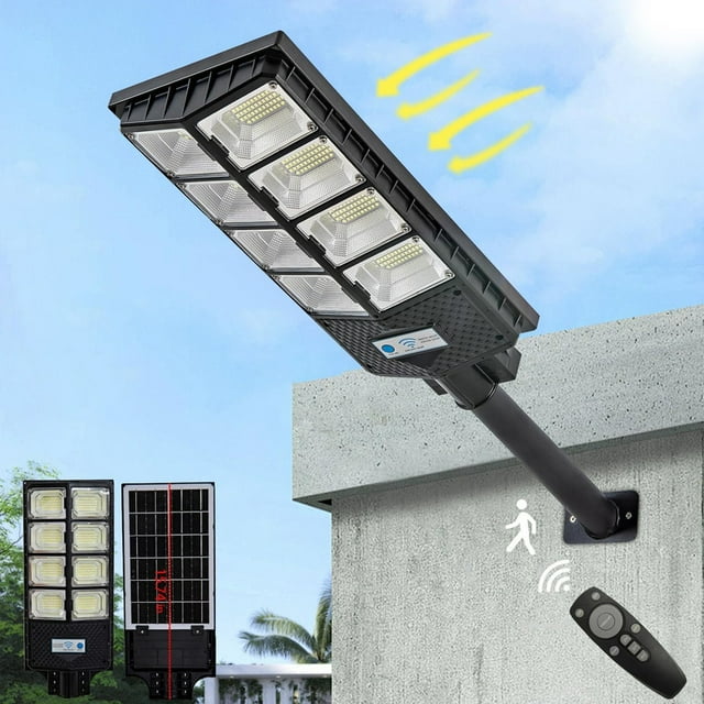 Solar Outdoor Lights, Solar Security Motion Lights Outdoor with 3 Lighting Modes Solar Powered Lights Waterproof for Outside Wall Garden Fence Backyard Deck