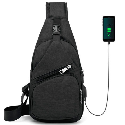 Suptree Shoulder Crossbody Sling Bag for Women Men - Sling Backpack Purse With Usb Charging Port for Adults