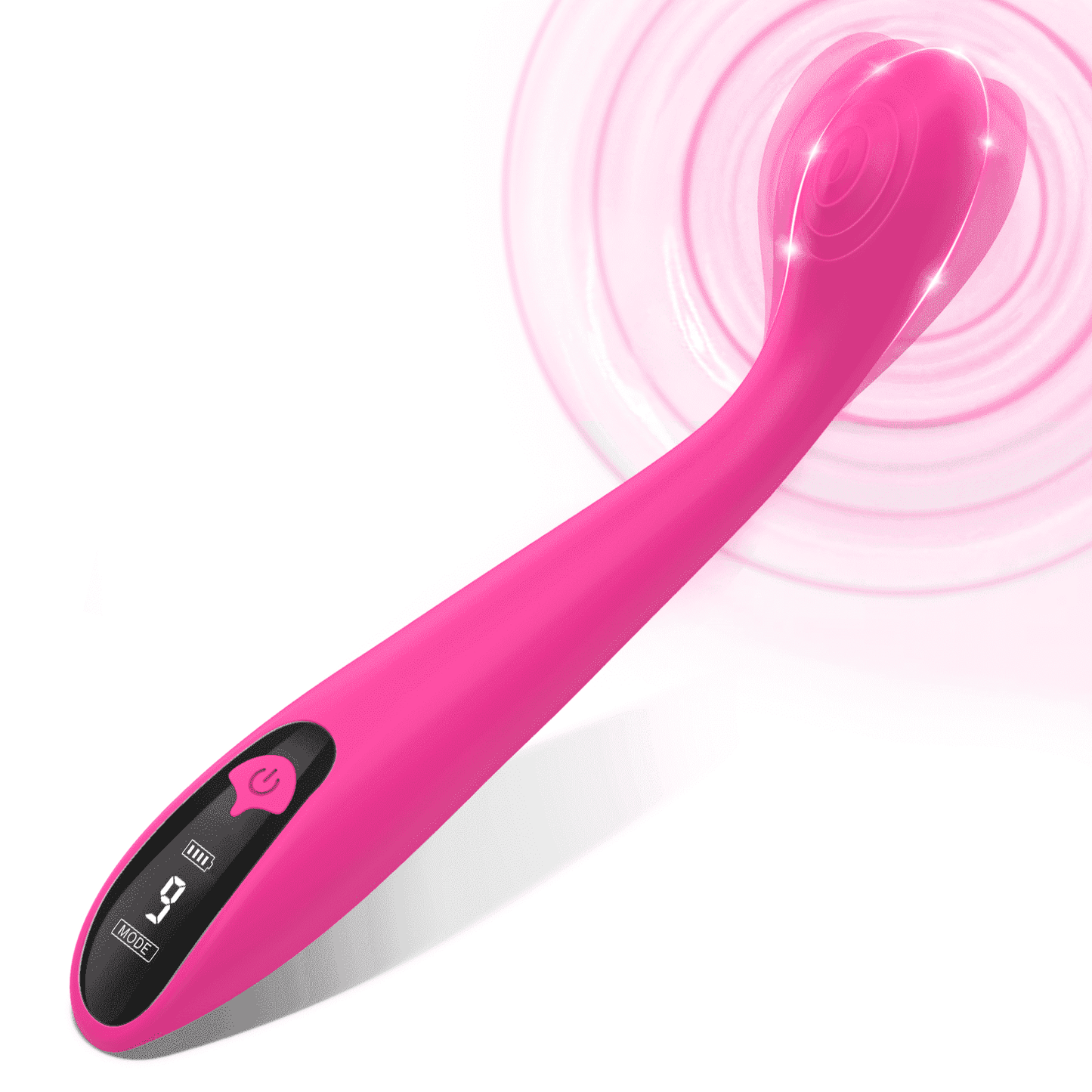 Amoochoo Sex Toys G-Spot Vibrator with 9 Modes, LCD Display Dildo for Women, Pink