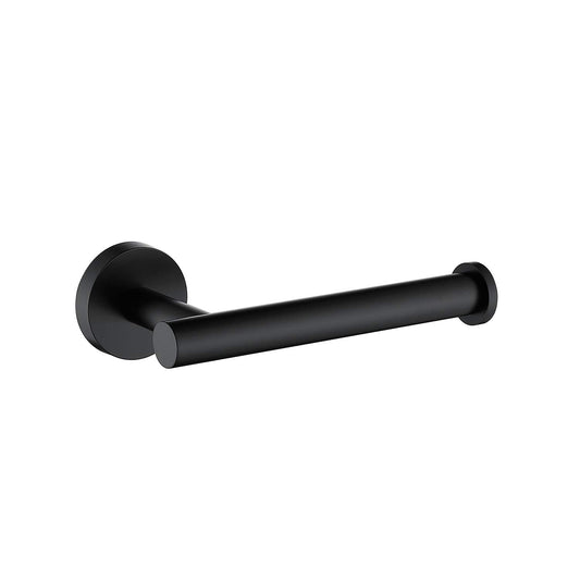 Toilet Paper Holder Self Adhesive - Kitchen Washroom Adhesive Toilet Roll Holder No Drilling for Bathroom Stick on Wall Stainless Steel Brushed - Black