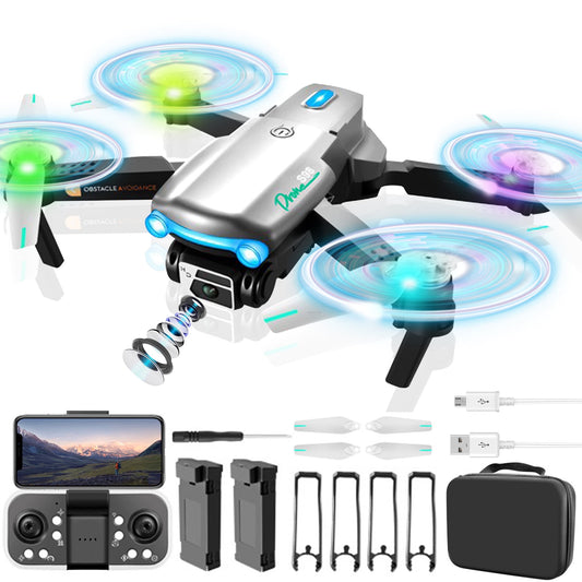 UUGEE Mini Drones with Camera for Kids Adults 4k HD RC Drone with FPV RC Quadcopter, LED Lights and Optical flow Sensor, Gray