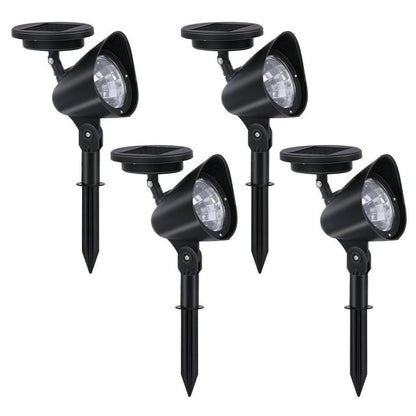 VIIWII Solar Lights Outdoor LED Landscape Spotlights for Garden Walkway Yard Porch Pool 4 Packs