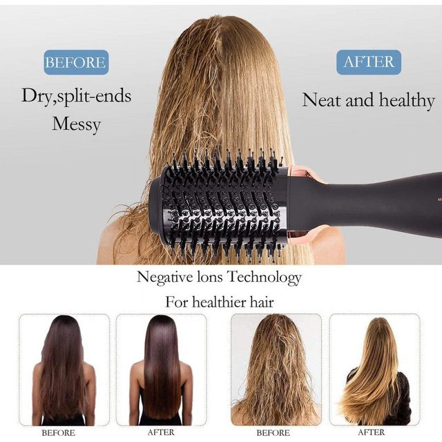 Hair Dryer Brush - 5 in 1 Hot Air Brush with Negative Ion, Professional Blow Dryer Brush for Home