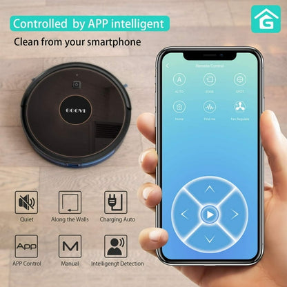 GOOVI Robot Vacuum Cleaner, Robot Vacuum Mop Combo, With Alexa/WiFi/App Connection, for Pet Hair, Hard Floor