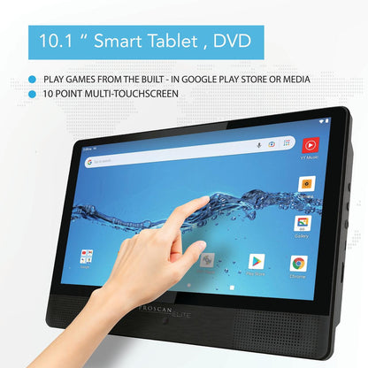 Proscan Elite 10.1" Tablet/Portable DVD Combo, 32GB Storage, Android 11, 1280x800 Resolution, Black