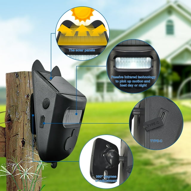 Solar Driveway Alarms Wireless Outside Weatherproof Motion Detector & Sensor for 700ft Long Range - No Need Replace Batteries Security Driveway Alert System - Monitor & Protect Outside Property